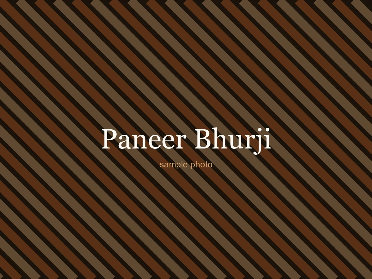 Paneer Bhurji (Sample Recipe — safe to delete)